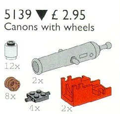 2 pirate cannons and 12 shells 乐高 LEGO 5134 image 3
