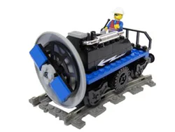 Railway track snow removal machine.