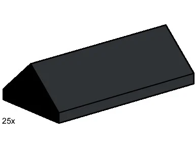 "Black steep-sloped 2x4 ridge roof tiles" 乐高 LEGO 10007