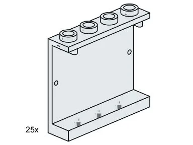 Transparent Blue Wall Element (1x3x4) 乐高 LEGO 3447 image 1