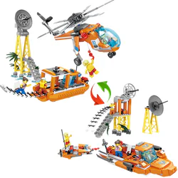 Fire rescue: rescue helicopter rescue boat, rescue ship 1 to 2