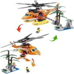 Fire rescue: six-wing air rescue helicopter, double-wing helicopter 1 to 2