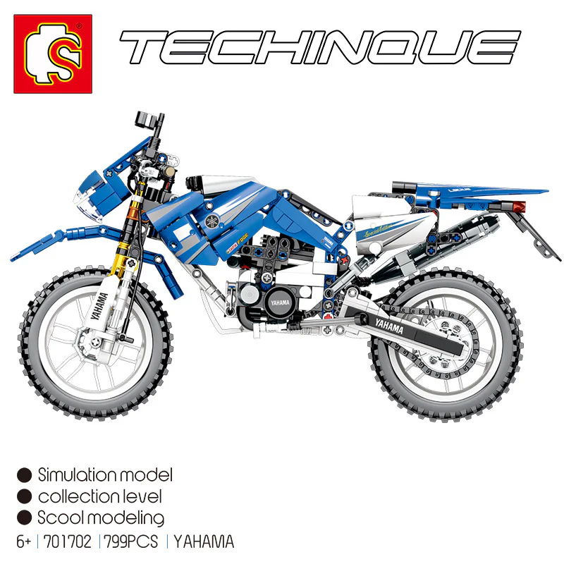 Mechanical code: Blue Yamaha motorcycle 森宝 SEMBO 701702 image 5