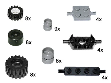 Bulk: Small wheels and axes 乐高 LEGO 10048