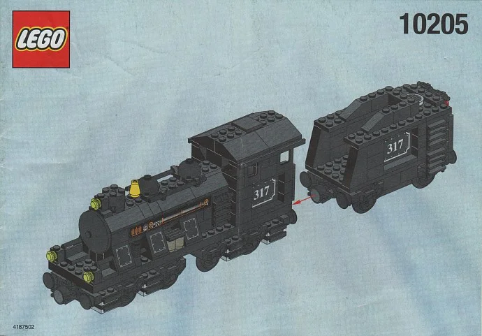 Black large steam locomotive head and coal car. 启蒙 QMAN/ENLIGHTEN/Keeppley 638 image 1
