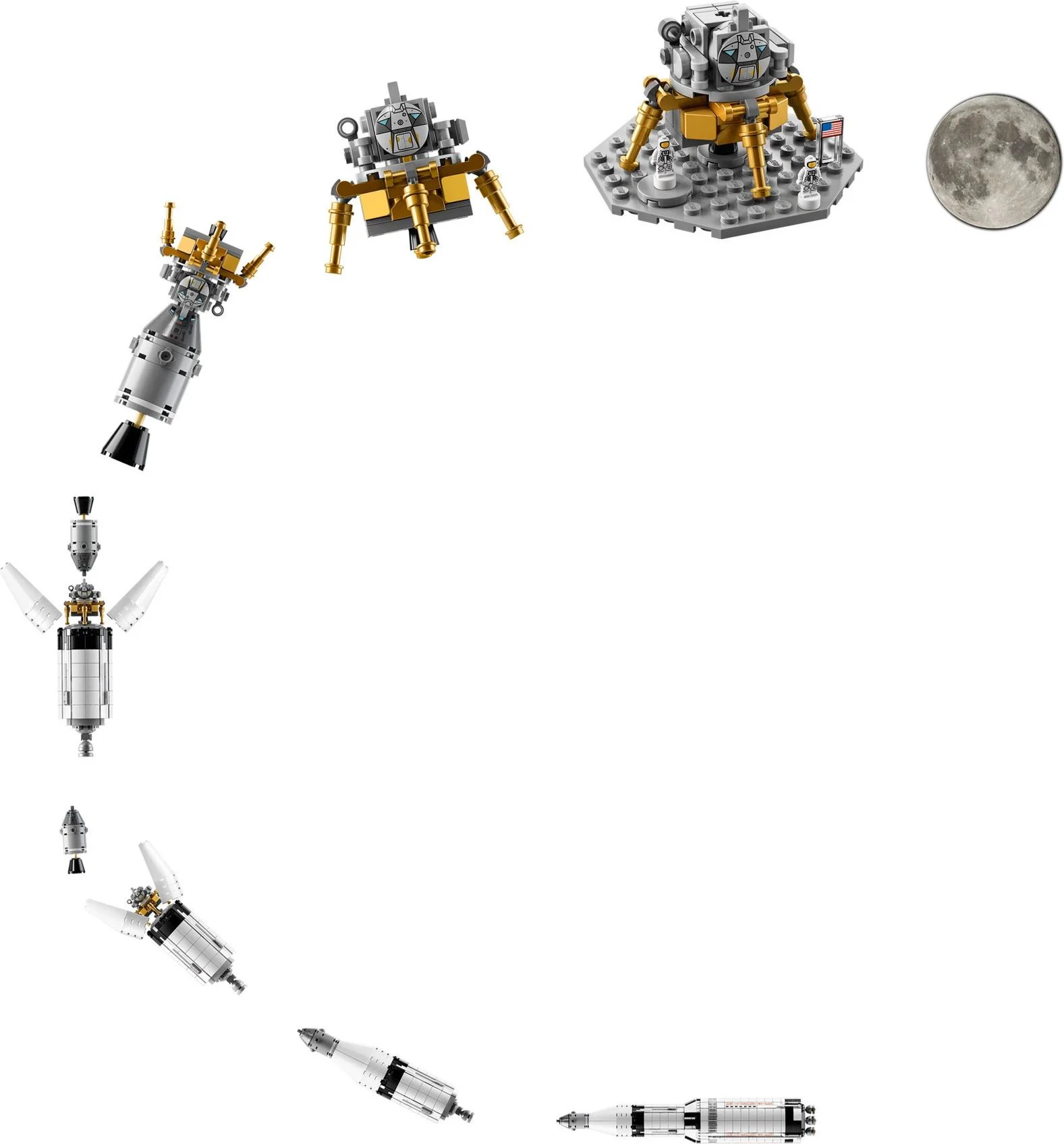 LEGO NASA Apollo Saturn V 鹰牌 无号 image 31
