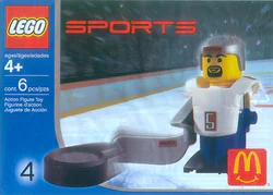 A hockey player on ice