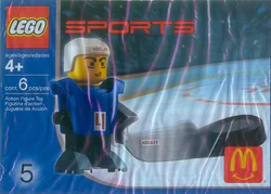 A hockey player on ice