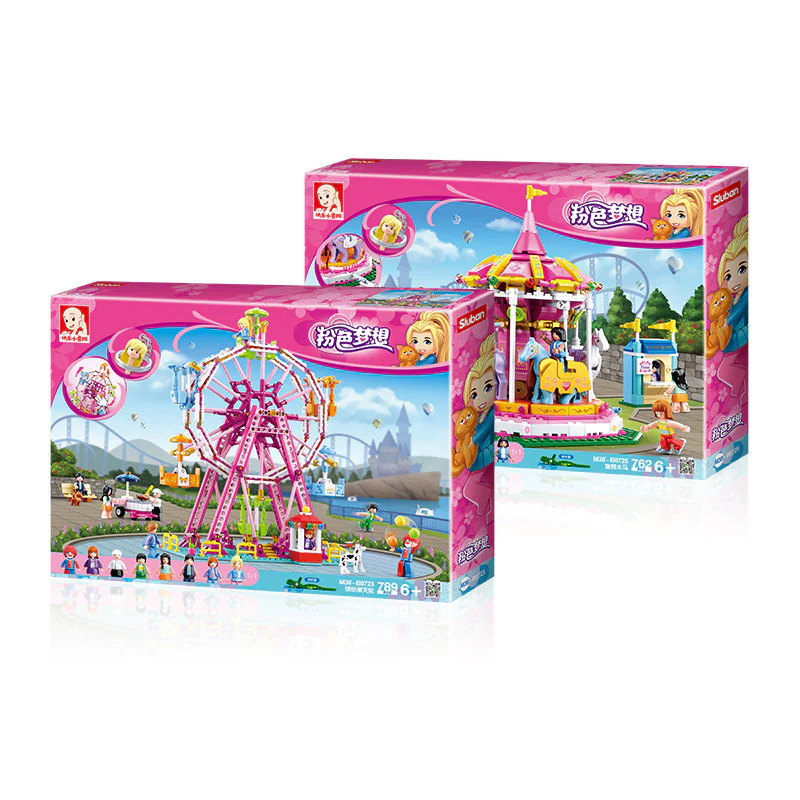 The Pink Dream: The Turbo Wheel 小鲁班 Sluban M38-B0723 image 2