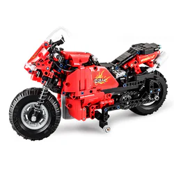 A racetrack motorcycle