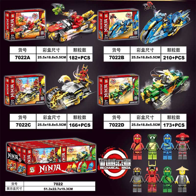 Mechanical Ninja super-car racing, 4 7022B image 1