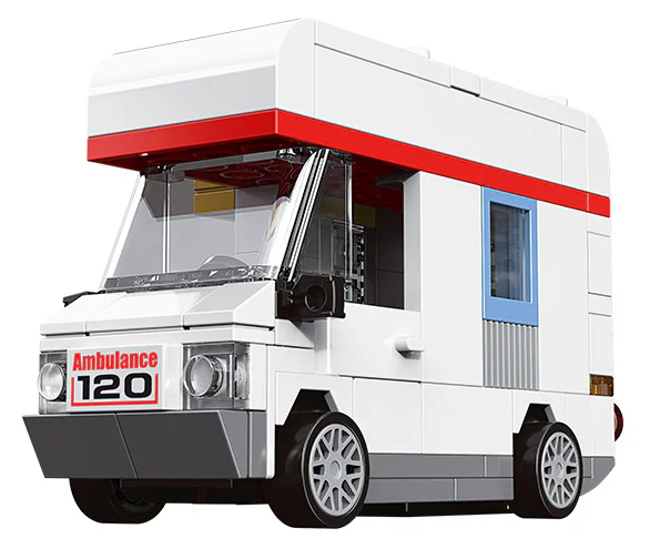 Truck: First aid, white RV 迪库 DECOOL/酷小砖 BrickCool 22008