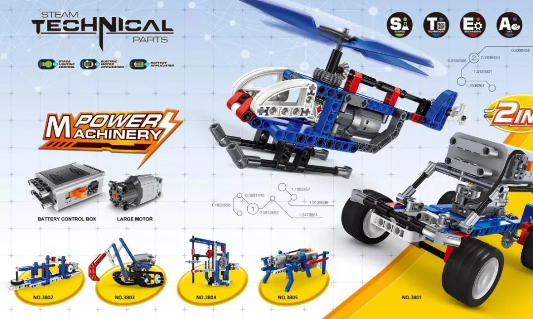Power machinery: Land Cruisers, helicopters 万格 WANGE/乐博士 Dr.Luck 3801 image 2