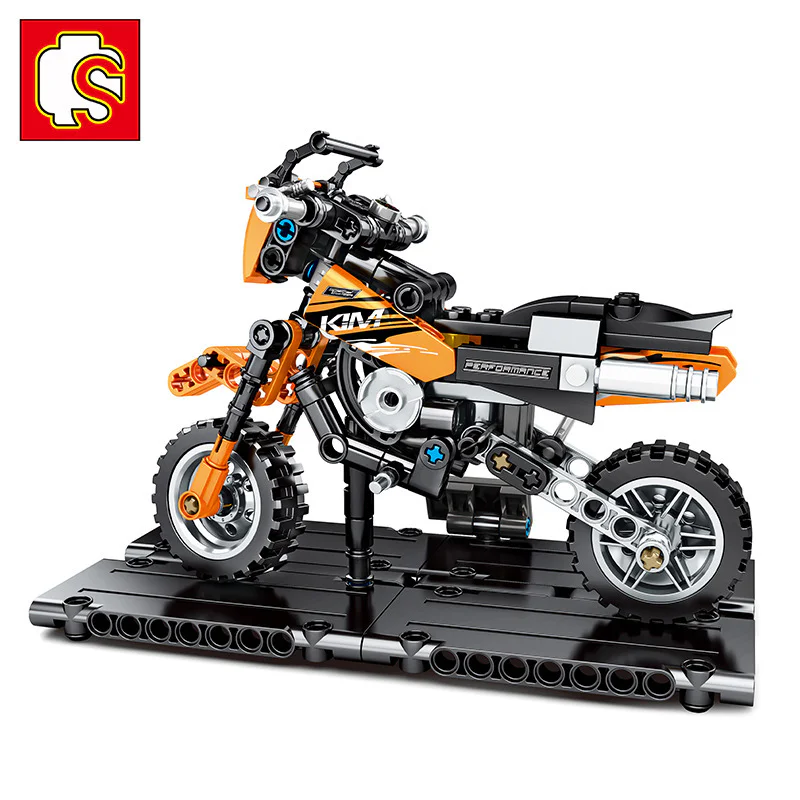 KTM Off-Road Motorcycle Model: Lego Build Toy Car 雷尔娱乐 50009 image 2