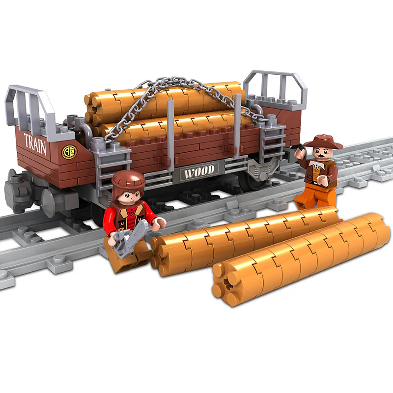 Train: Carries wood wagoncars. 奥斯尼AUSINI 25413 image 1