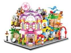 Mini Street Scene: 4 Options - Pinecone Store, Candy House, Toy Store, Game Machine