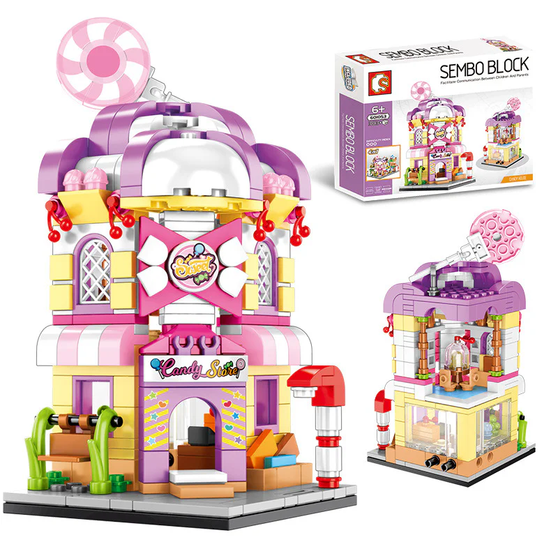 Mini Street Scene: 4 Options - Pinecone Store, Candy House, Toy Store, Game Machine 森宝 SEMBO 601052 image 10