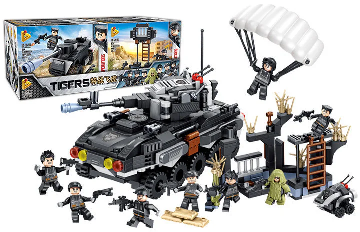 SWAT: 8 small scenes Armoured vehicles 潘洛斯 PANLOSBRICK 630002