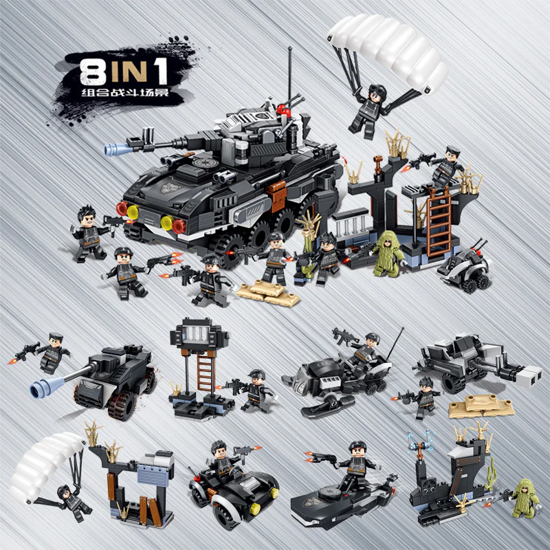 SWAT: 8 small scenes Armoured vehicles 潘洛斯 PANLOSBRICK 630002 image 2