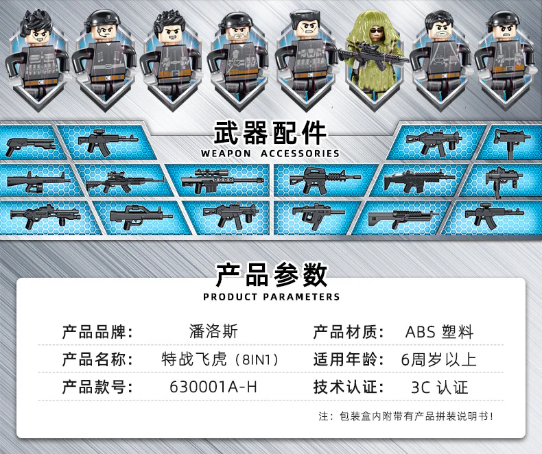 SWAT: 8 small scenes 潘洛斯 PANLOSBRICK 630001 image 6
