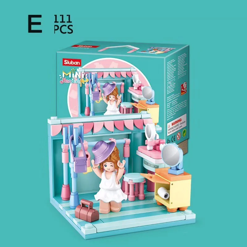 Here is the translation:

Mini DIY: 6 Styles of Living Room 小鲁班 Sluban M38-B0757D image 24