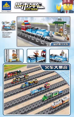 City train: Blue steam train (small)