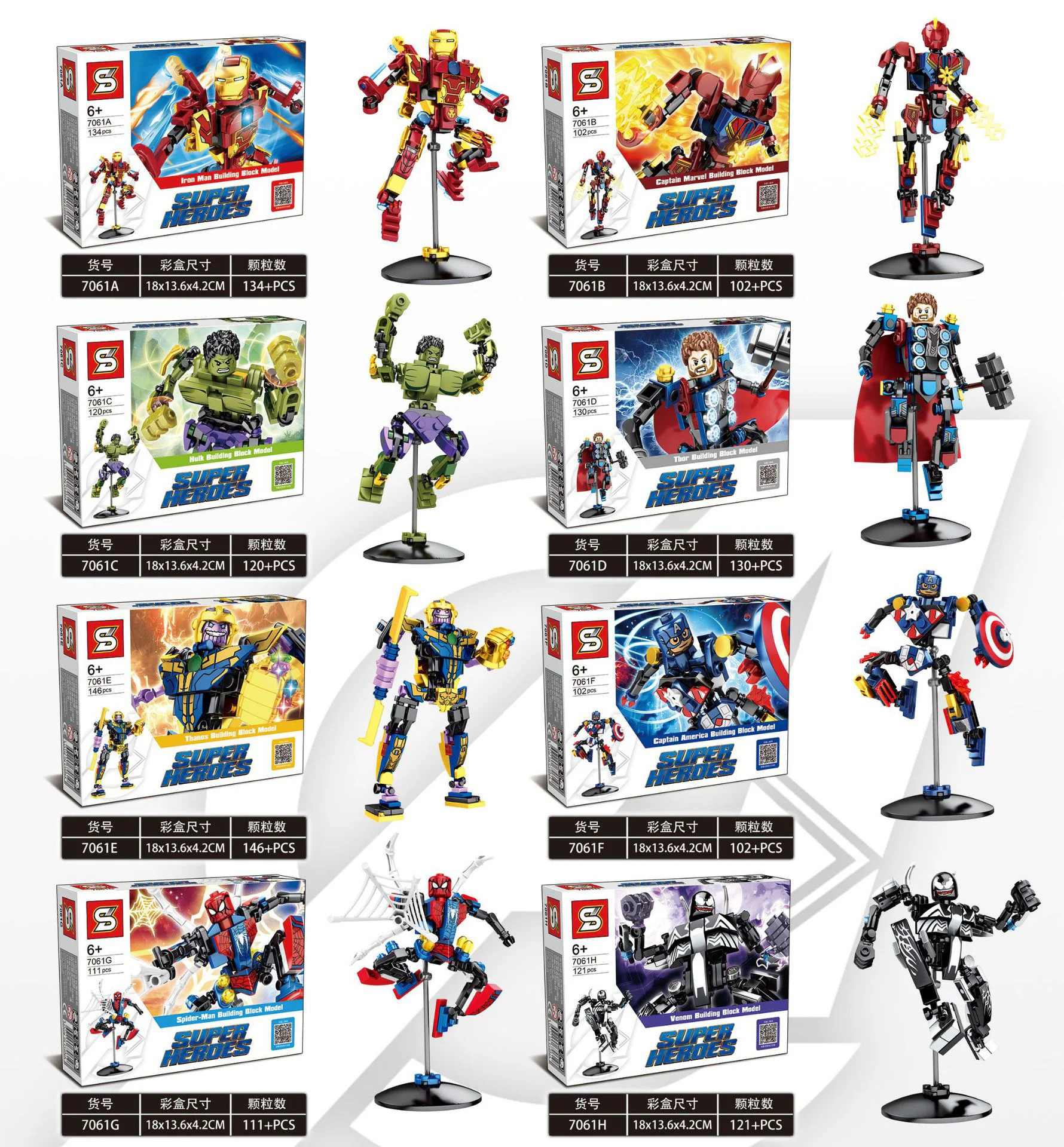 Avengers Character Models: 8 Editions 7061A