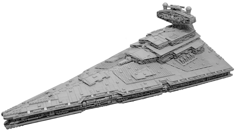 A fully built Imperial Starship MOC-9018