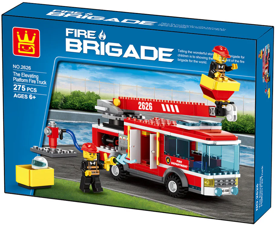 Fire department: High platform fire truck 万格 WANGE/乐博士 Dr.Luck 2626 image 1