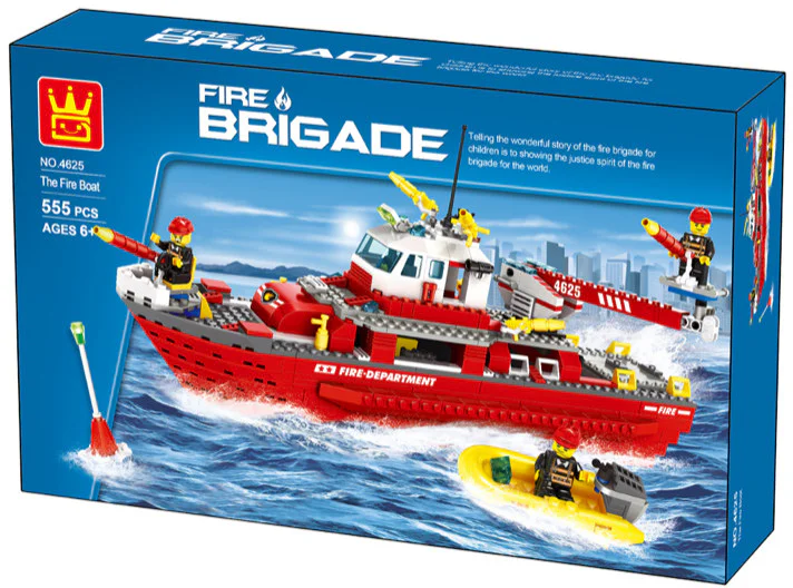 Fire department: maritime fire boat 万格 WANGE/乐博士 Dr.Luck 4625 image 1