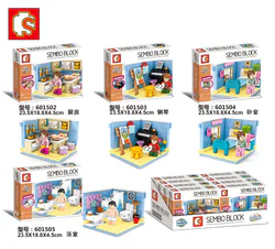 Home Decoration: 4 Sets - Kitchen, Piano, Bedroom, Bathroom