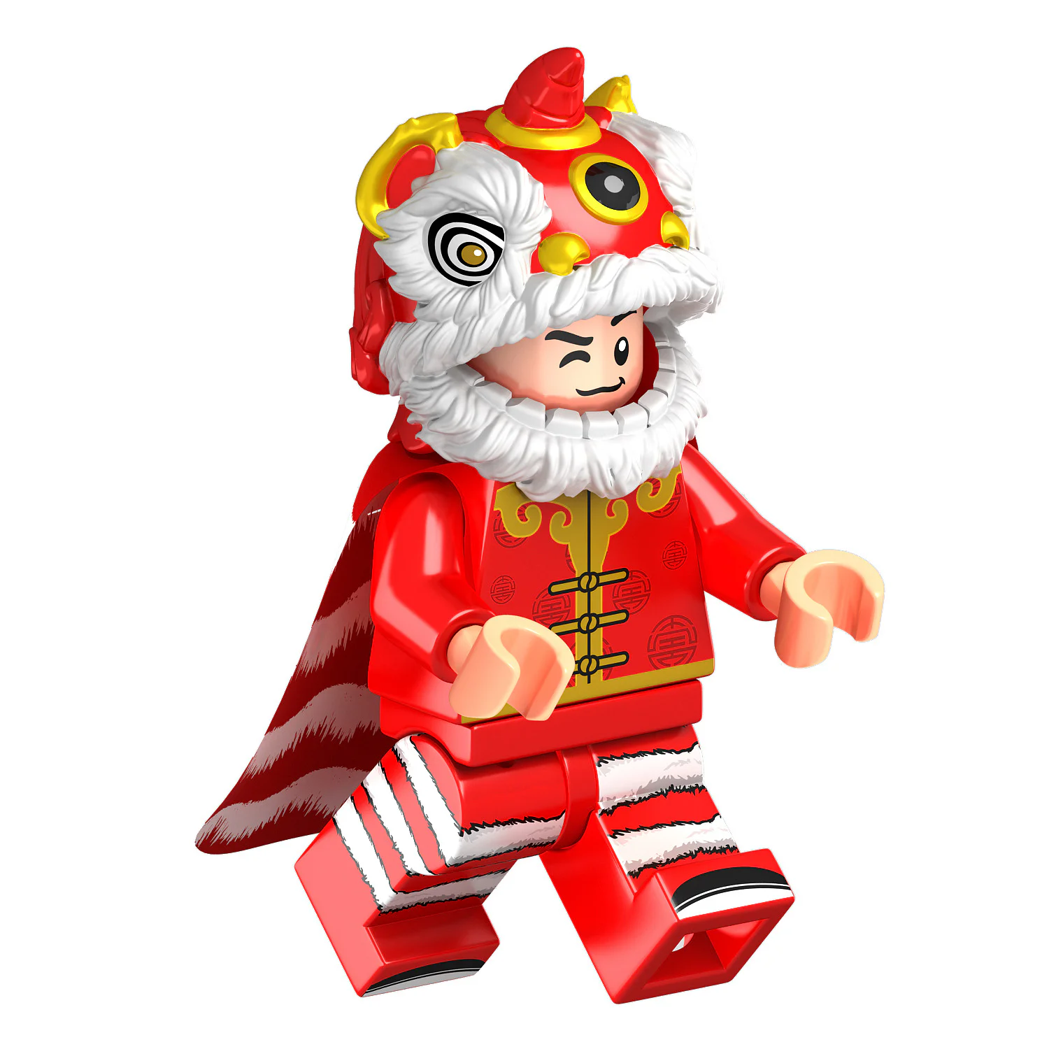 Dragon Dance Awakened Lion Warrior 筑墨积木 ZhuMo Blocks J1003 image 6