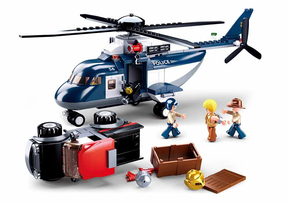 Full force: police rotary-wing helicopters 小鲁班 Sluban M38-B0656 image 2