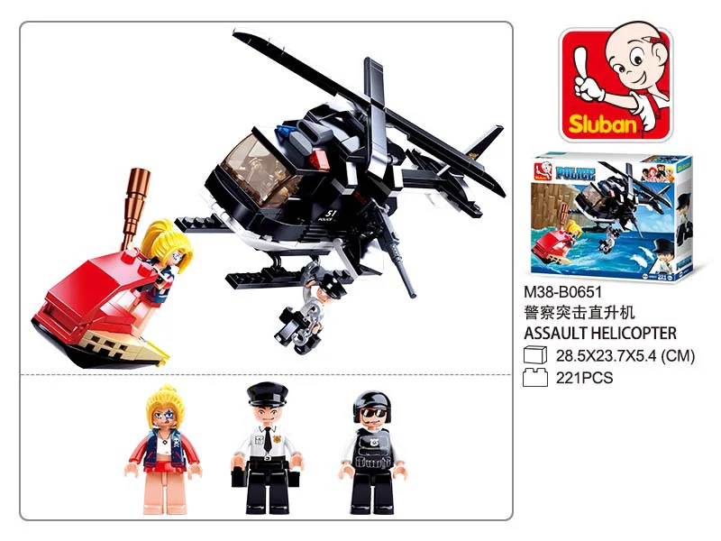 All units out: police assault helicopters 小鲁班 Sluban M38-B0651 image 1