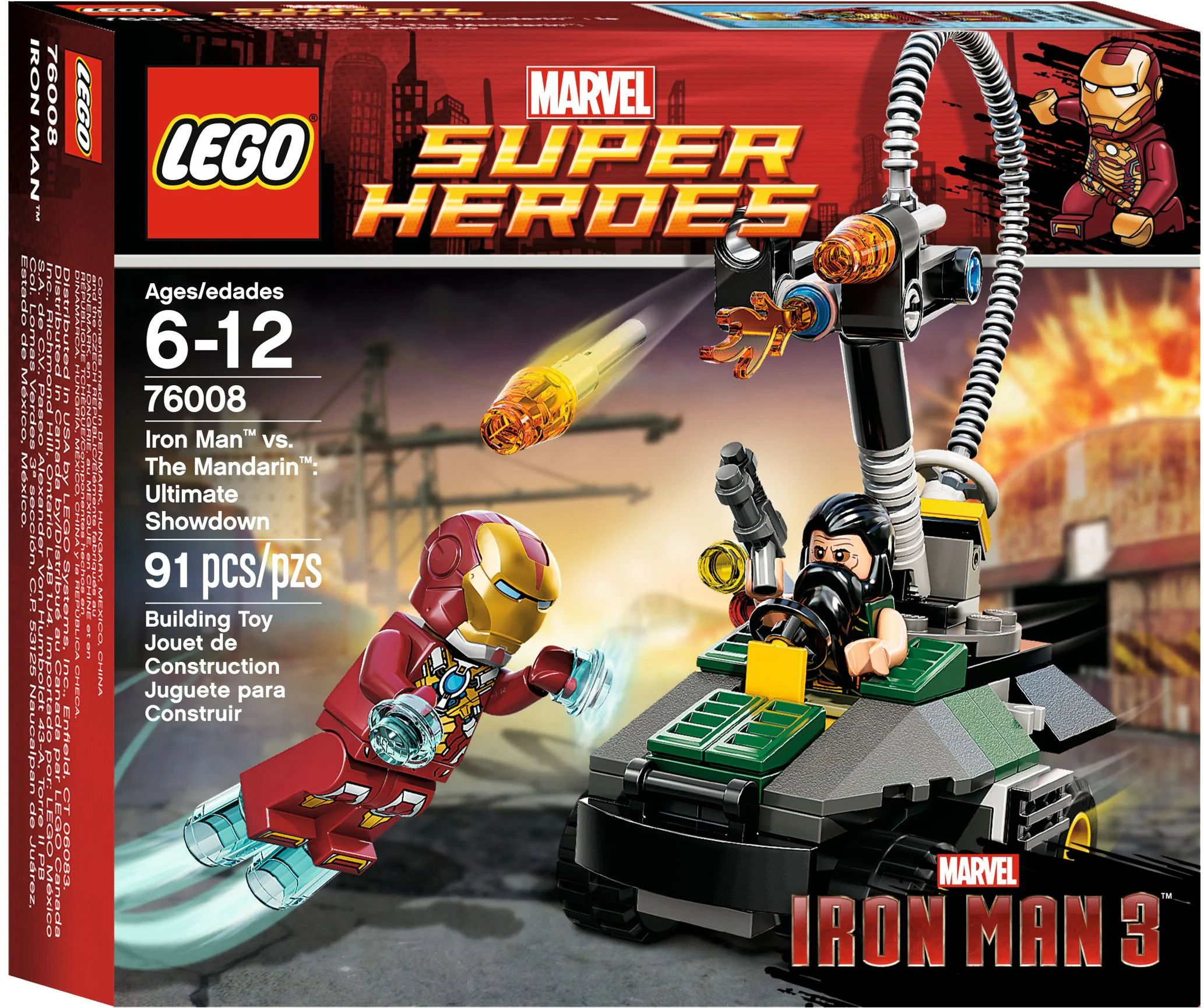 iron man 3: the super heroes of mandarin: the iron man vs lord mantle 乐高 LEGO 76008 image 2