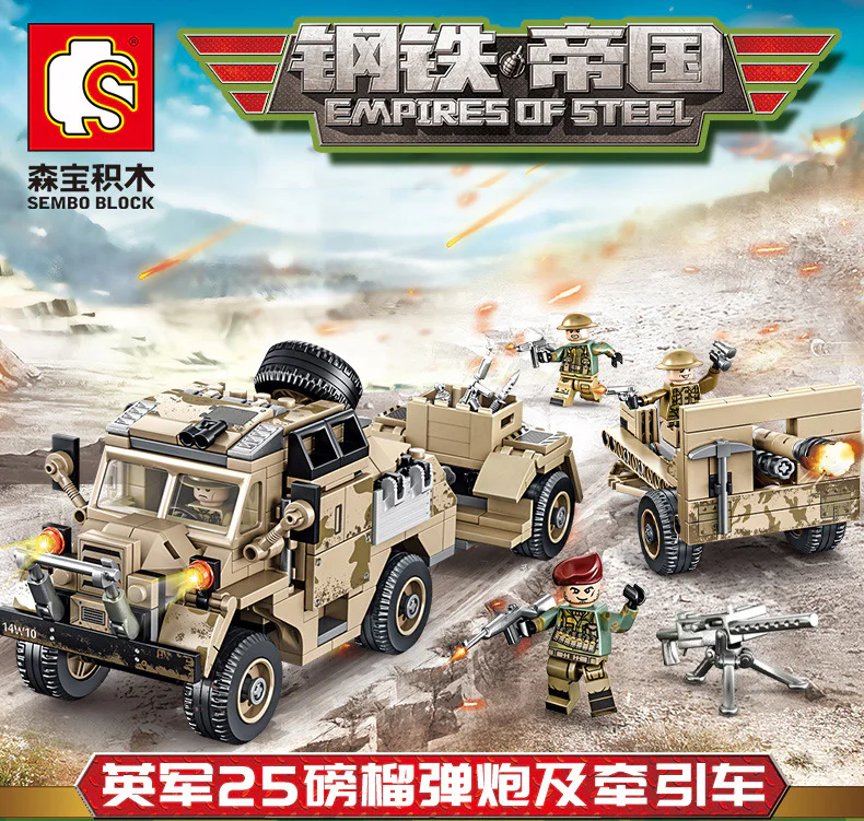 Steel Empire: 25-Pound British QF 18-pounder Gun and Tractor iBLOCK PL-920-171 image 2