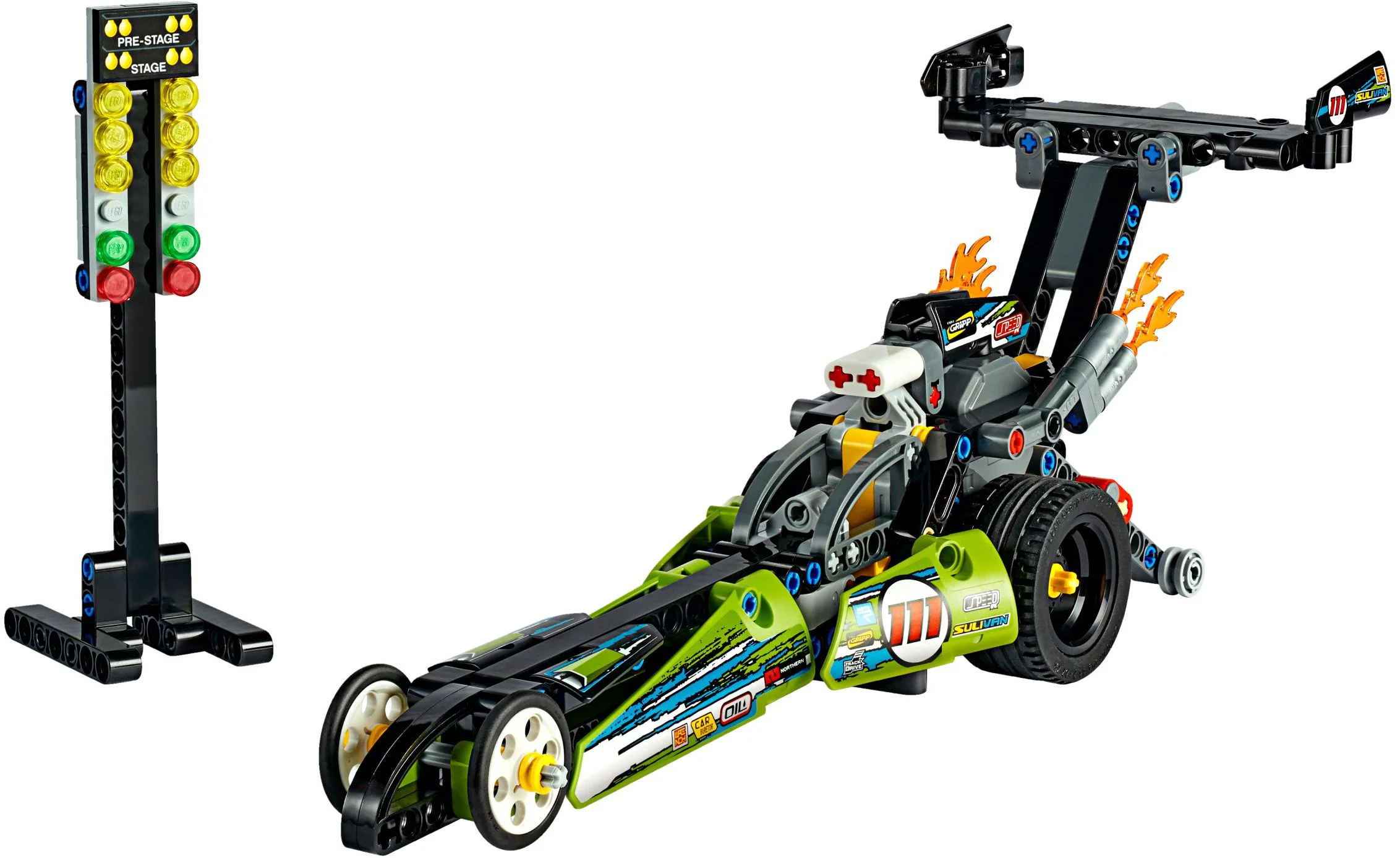Light green retrofit racing cars 乐高 LEGO 42103