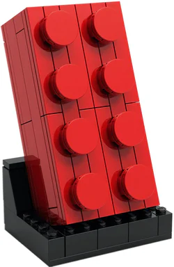 Mosaic set of 2x4 red bricks