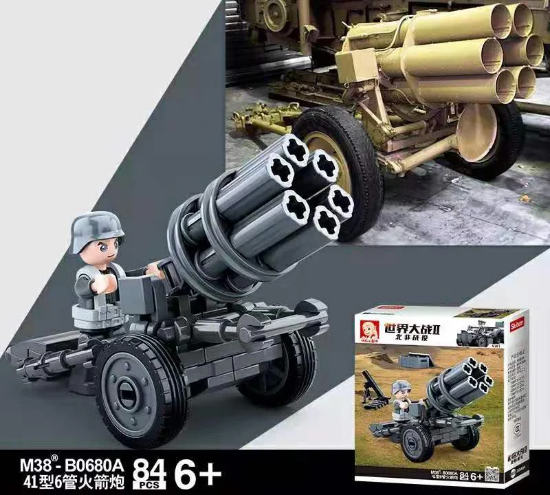 World War II North African Campaign: 4 Types of Combined Air Defense Vehicles 小鲁班 Sluban M38-B0680A image 2