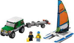 Quad vehicle and double-hulled sailing boat