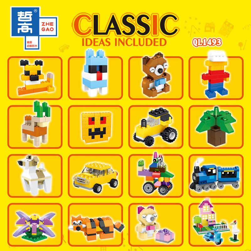 FREE-TO-ASSEMBLE CREATIVE BASE DIY SMALL BUILDING BLOCKS 哲高 ZHEGAO QL1493 image 3