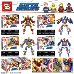 Superheroes and dolls. Four, Iron Man, Captain America, Demolition, Spider-Man