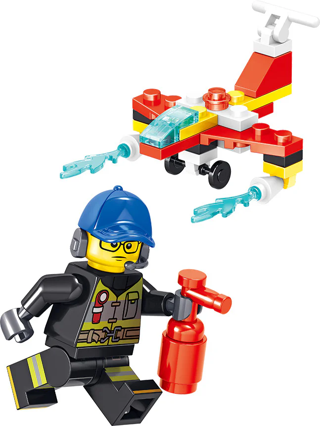 Flaming Eagles: Fire Fighting Pioneer Team - 8 Models 哲高 ZHEGAO QL0215 image 5