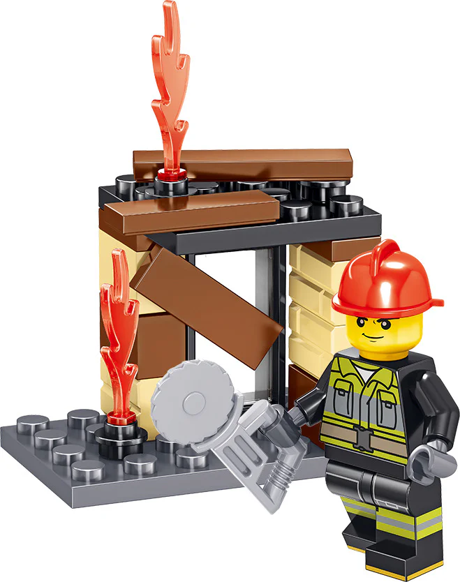 Flaming Eagles: Fire Fighting Pioneer Team - 8 Models 哲高 ZHEGAO QL0215 image 10