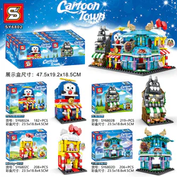 Cartoon Street View, section 4, Tinker Bell Cake Shop, Dragon Cat Cafe, Kitty Flower Shop, Fury Steel Board