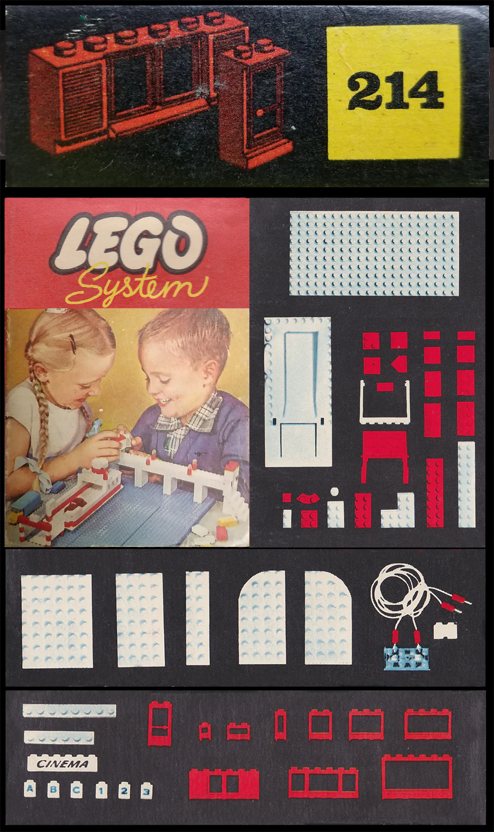 "十个窗口和门，红色" 乐高 LEGO 214-2 image 2
