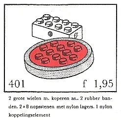 "Jumbo Tires with Axle (System)" 乐高 LEGO 401-3 image 5