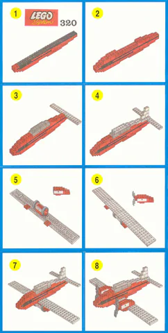 "Red Plane Set" 乐高 LEGO 320-2 image 3
