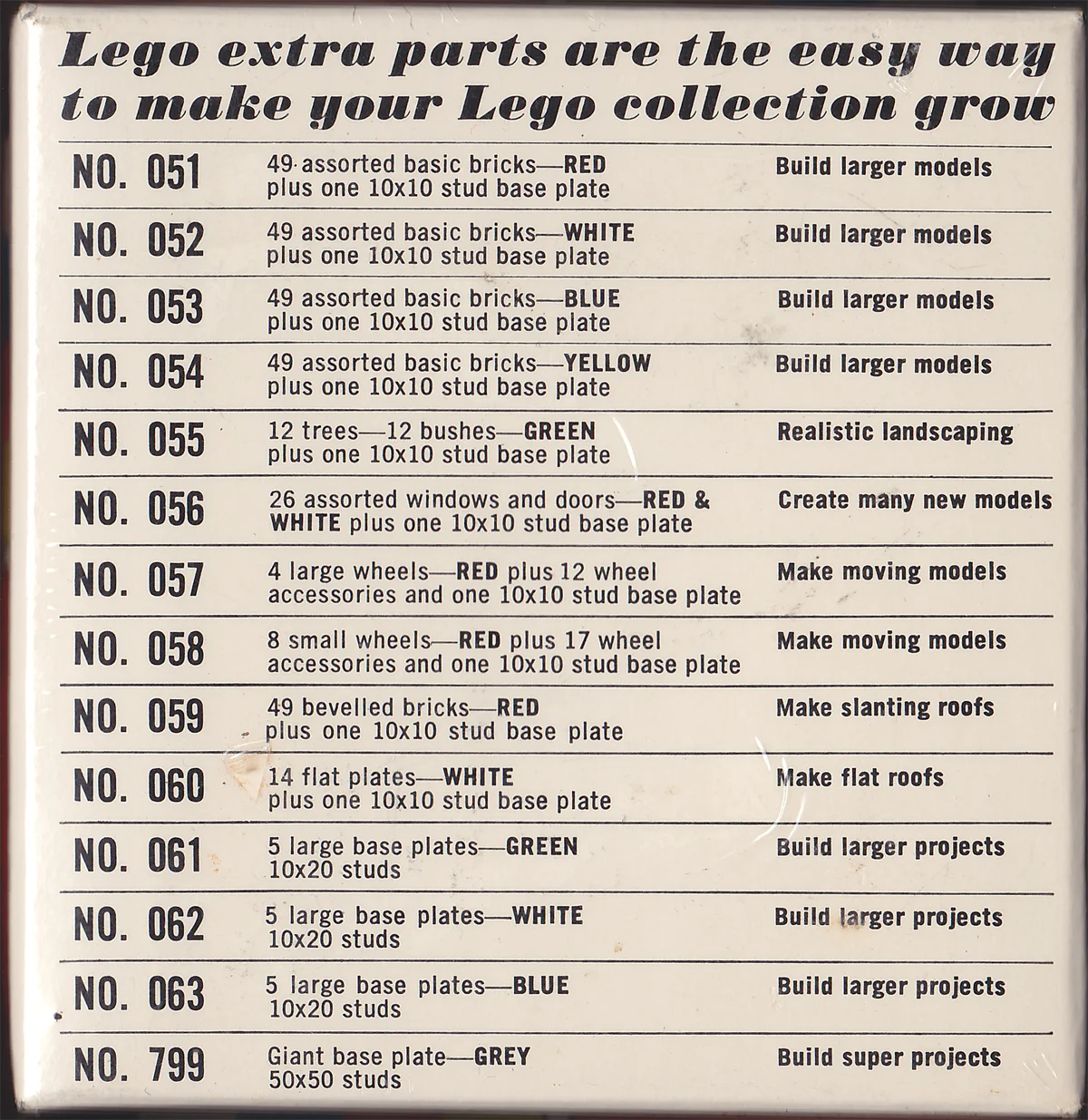 Assorted WhitePlates Pack 乐高 LEGO 060 image 1