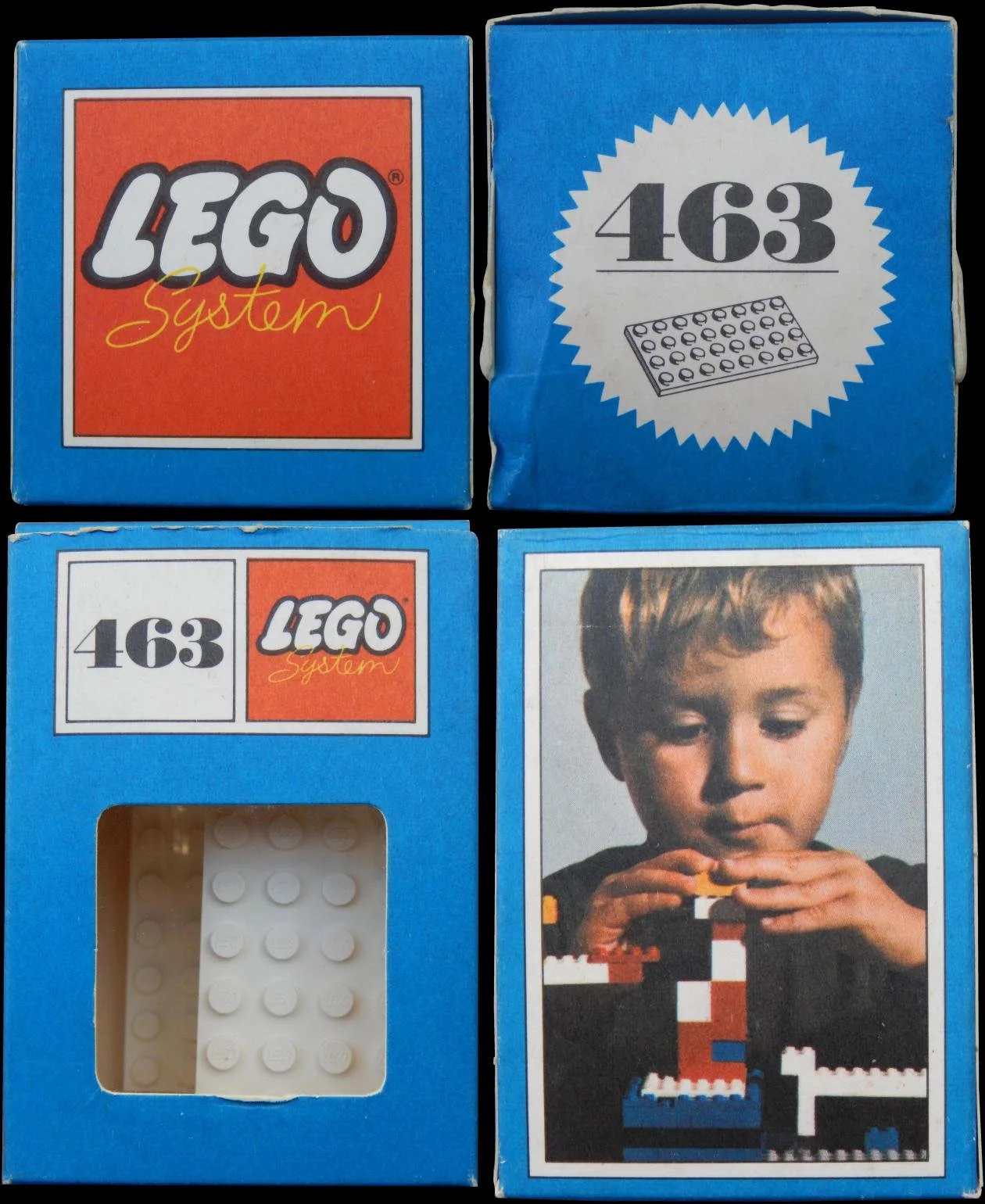 4 x 8Plates, White 乐高 LEGO 463